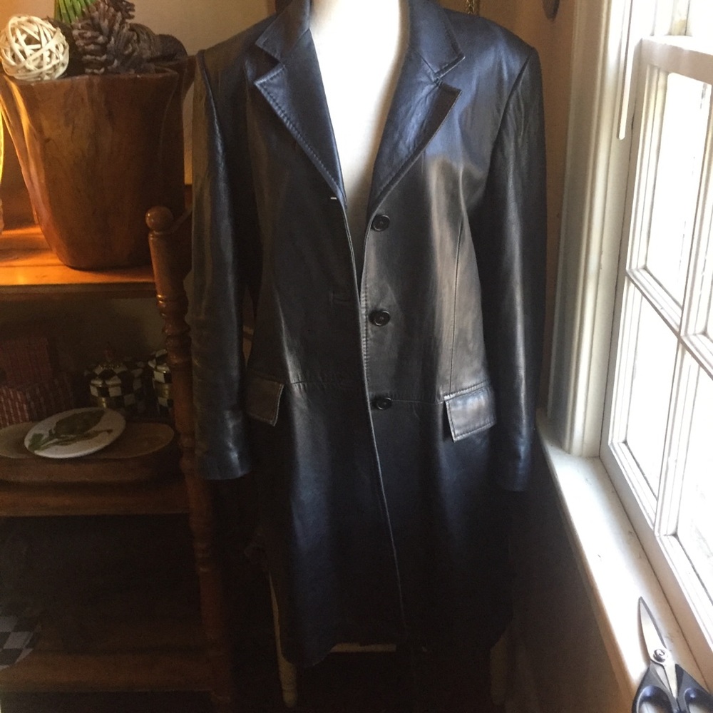 Vintage J Percy leather coat